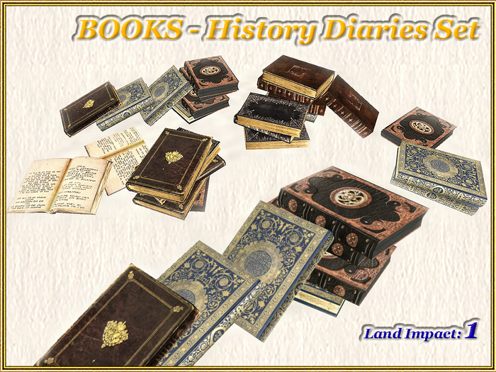 Second Life Marketplace BOOKS History Diaries Set (1 LI) (Full perm)